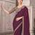 Purple georgette embroidered bridal-sarees