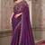 Purple,pink georgette embroidered bridal-sarees