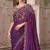 Purple,pink georgette embroidered bridal-sarees