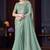 sea green silk blend embroidered party-wear-sarees