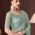 sea green silk blend embroidered party-wear-sarees