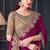 magenta,beige silk blend embroidered party-wear-sarees