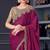 magenta,beige silk blend embroidered party-wear-sarees