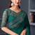 Green chiffon embroidered wedding-sarees