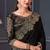 Black chiffon embroidered wedding-sarees