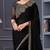 Black chiffon embroidered wedding-sarees