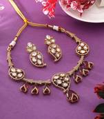 Rani color american diamond necklace set