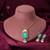 Green color american diamond necklace set