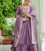 Vichitra silk with rich embroidered zari & thread work