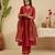 Maroon hand woven chanderi kurta set