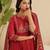 Maroon hand woven chanderi kurta set
