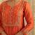 Orange hand woven chanderi kurta set