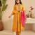Mustard hand woven chanderi kurta set