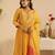 Mustard hand woven chanderi kurta set