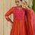 Orange hand woven chanderi kurta set