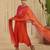 Orange hand woven chanderi kurta set