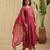 Magenta hand woven chanderi kurta set