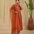 Rust hand woven chanderi kurta set