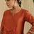 Rust hand woven chanderi kurta set