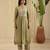 Green hand woven chanderi kurta set