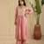 Pink hand woven chanderi kurta set