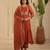 Rust hand woven chanderi kurta set