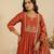 Rust hand woven chanderi kurta set