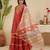 Crimson hand woven chanderi kurta set