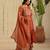Rust hand woven chanderi kurta set