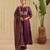 Purple hand woven chanderi kurta set