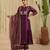 Purple hand woven chanderi kurta set