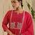 Red hand woven chanderi kurta set