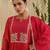 Red hand woven chanderi kurta set