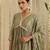 Green hand woven chanderi kurta set