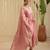 Pink hand woven chanderi kurta set