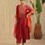 Maroon hand woven chanderi kurta set