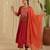 Maroon hand woven chanderi kurta set