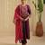 Purple hand woven chanderi kurta set