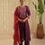 Purple hand woven chanderi kurta set