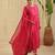 Hot pink hand woven chanderi kurta set
