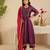 Purple hand woven chanderi kurta set