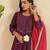 Purple hand woven chanderi kurta set