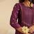 Purple hand woven chanderi kurta set