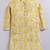 Yellow cotton printed kurta