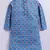 Cotton knit full sleeves all over printed kurta - blue