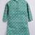 Cotton knit full sleeves all over printed kurta - green