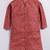 Cotton knit full sleeves all over printed kurta - rust