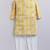 Cotton knit full sleeves all over printed kurta pyjama set - yellow