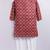 Cotton knit full sleeves all over printed kurta pyjama set - red