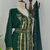Green Embroidered Stitched Kaftan with Golden Thread Work and Belt